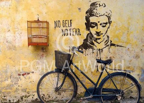 Kunstdruk Edition Street - No self no fear 50x70cm, Huis en Inrichting, Woonaccessoires | Schilderijen, Tekeningen en Foto's, Nieuw