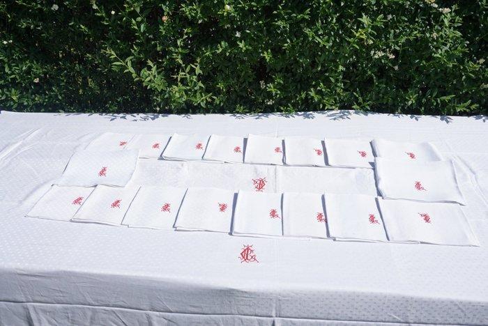 Tafelkleed (19) - 287 cm - 126 cm, Antiek en Kunst, Antiek | Kleden en Textiel