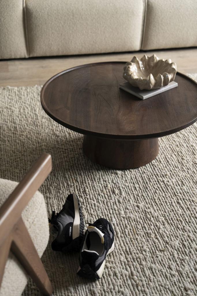 Salontafel Eleonora RON (rond) Ø80cm bruin *NIEUW* 95654, Huis en Inrichting, Tafels | Salontafels, 50 tot 100 cm, Rond, Nieuw