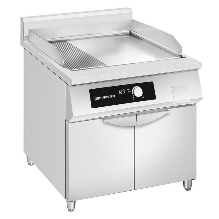 GGM Gastro | Inductie bakplaat - 10 kW - Glad & Gegroefd |, Zakelijke goederen, Horeca | Keukenapparatuur, Fornuis, Frituur en Grillen
