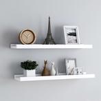 vidaXL Fotoplanken 2 st 80x9x3 cm MDF wit, Huis en Inrichting, Verzenden, Nieuw