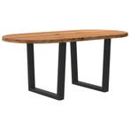 vidaXL Eettafel 180x90x74 cm ovaal massief eikenhout, Huis en Inrichting, Tafels | Eettafels, Verzenden, Nieuw