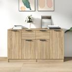 vidaXL Dressoirs 2 st 60x30x70 cm bewerkt hout sonoma, Huis en Inrichting, Kasten | Dressoirs, Verzenden, Nieuw, 50 tot 100 cm