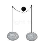 Umage Eos Cannonball Hanglamp 2-lichts, lampenkap grijs/kabe, Verzenden, Nieuw