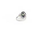 Ring - 18 karaat Witgoud - 11.09ct. tw. Saffier - Diamant, Nieuw