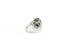 Ring - 18 karaat Witgoud - 11.09ct. tw. Saffier - Diamant, Sieraden, Tassen en Uiterlijk, Ringen