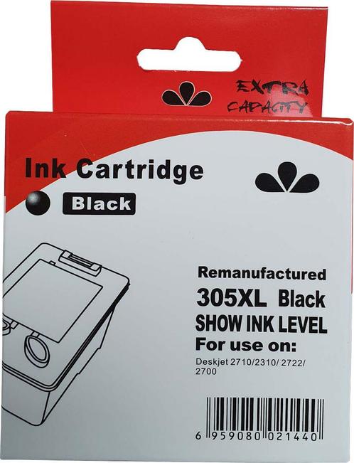 Huismerk HP 305XL cartridge zwart met inktniveau, Computers en Software, Printerbenodigdheden, Nieuw, Verzenden