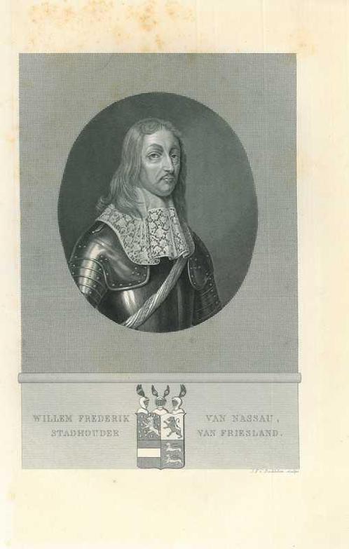 Portrait of William Frederick, Prince of Nassau-Dietz, Antiek en Kunst, Kunst | Etsen en Gravures