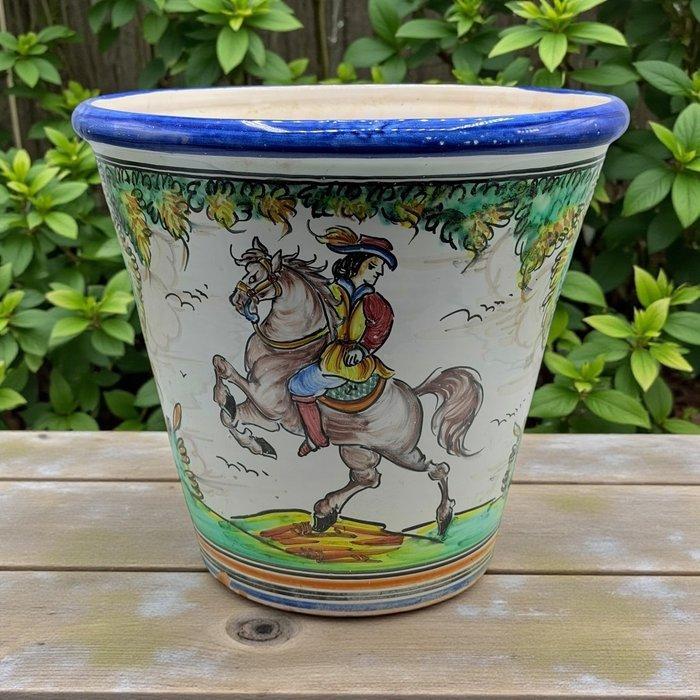 Escuela Española - Jardinière - Scène van Caballero Olmedo, Antiek en Kunst, Curiosa en Brocante