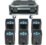 6x AccuPar RGBWA+UV in oplaadbare flightcase, Muziek en Instrumenten, Ophalen of Verzenden, Nieuw, Licht, Kleur