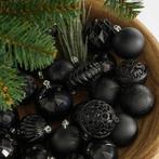 Kerstballen Set - 60 Stuks - Ø7 cm - Onbreekbaar - Zwart, Diversen, Kerst, Verzenden, Nieuw