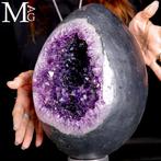 Amethist Geode Ei – Natuurlijke gevormde sculptuur van, Verzamelen
