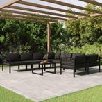vidaXL 9-delige Loungeset met kussens aluminium, Verzenden, Nieuw, Aluminium, Loungeset