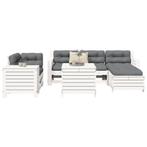 vidaXL 7-delige Loungeset massief grenenhout wit, Tuin en Terras, Tuinsets en Loungesets, Verzenden, Nieuw, Loungeset