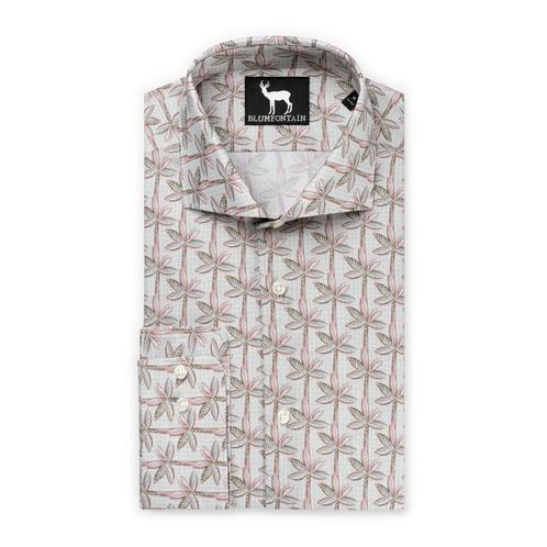 GENTS - Blumfontain bloemprint rozegroen - M 39/40, Kleding | Heren, Overhemden, Verzenden