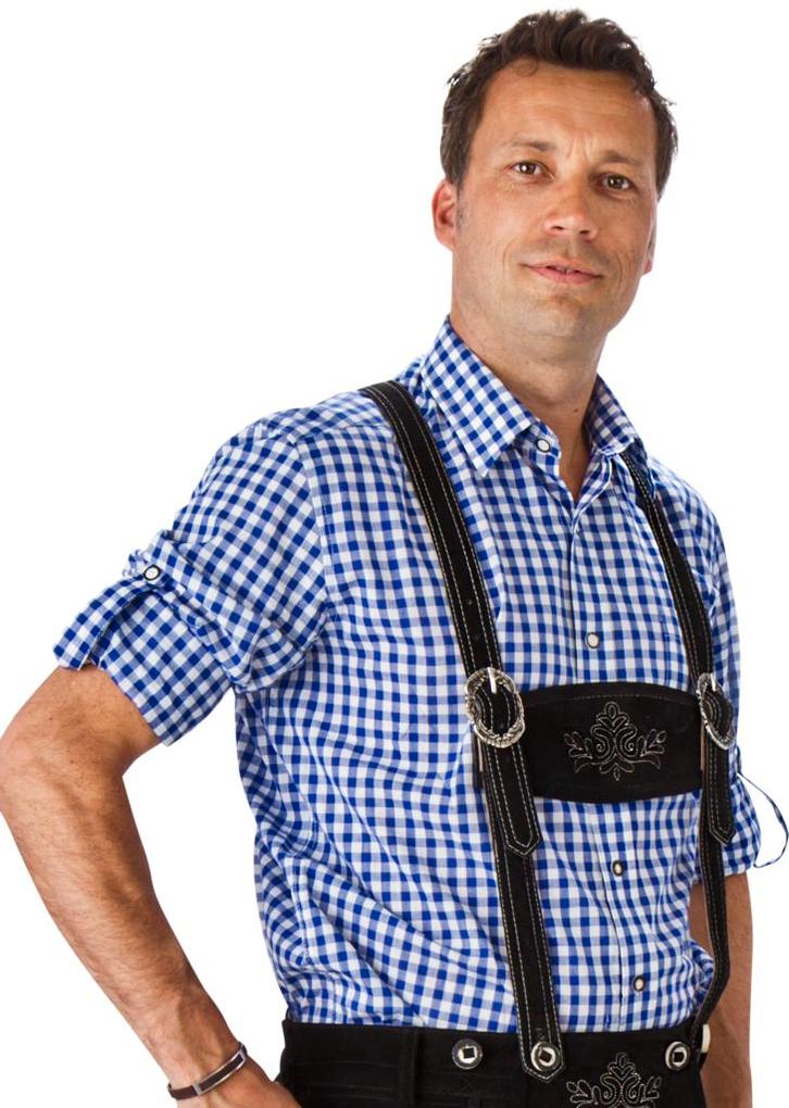 Overhemd Krempelarm 100% kt bl/wit, Hobby en Vrije tijd, Feestartikelen, Nieuw, Verzenden
