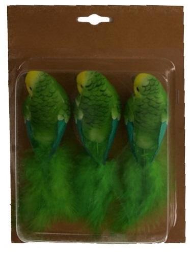 Prachtige vogeltjes op clip 5.5x4.5x17cm 3pc  groen, Hobby en Vrije tijd, Knutselen, Nieuw, Ophalen of Verzenden