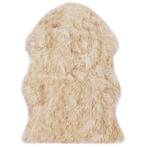 vidaXL Vloerkleed 60x90 cm kunstschapenvacht gemêleerd bruin, Verzenden, Nieuw, Bruin