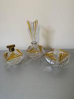 Art Deco Toiletset (3) - Val Saint Lambert - kristalglas