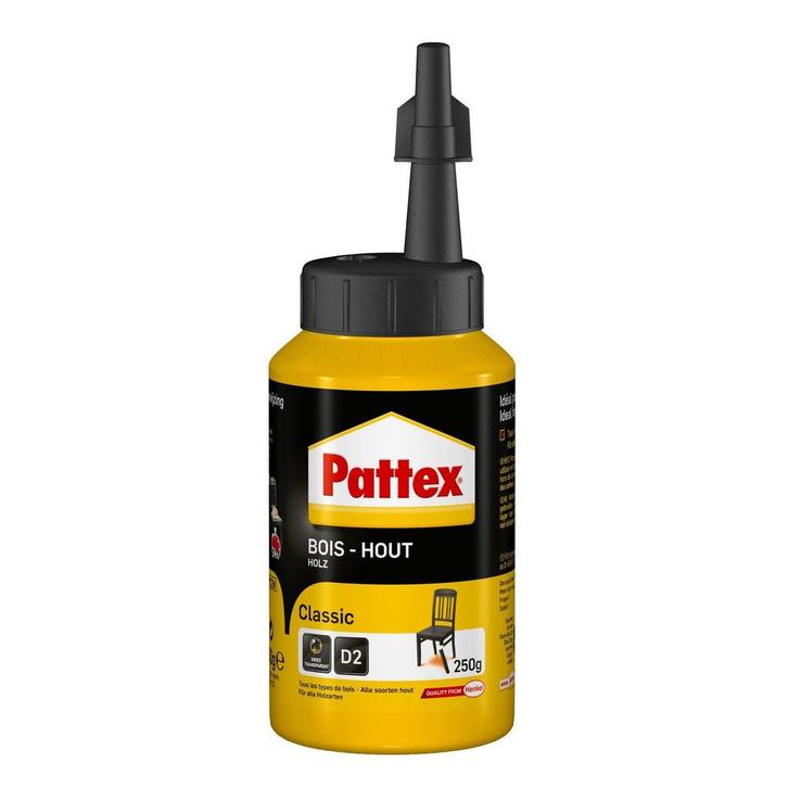 Pattex Supersnelle transparante houtlijm - 250 gram - ste..., Doe-het-zelf en Verbouw, IJzerwaren en Bevestigingsmiddelen, Nieuw