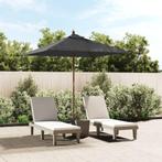 vidaXL Parasol met houten paal 198x198x231 cm, Tuin en Terras, Verzenden, Nieuw, 1 tot 2 meter