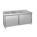 GGM Gastro | Spoelbakkast ECO - 1800x600mm - met 2 |, Verzenden, Nieuw in verpakking, RVS Meubilair