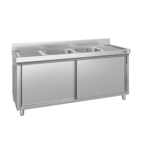 GGM Gastro | Spoelbakkast ECO - 1800x600mm - met 2 |, Zakelijke goederen, Horeca | Keukenapparatuur, Nieuw in verpakking, RVS Meubilair