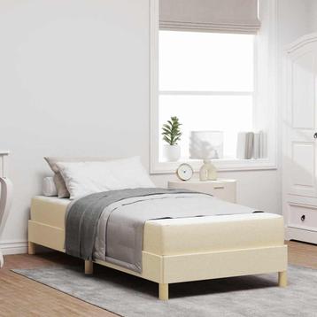 vidaXL Boxspring bed Crème en bruin 80 x 200 cm beschikbaar voor biedingen