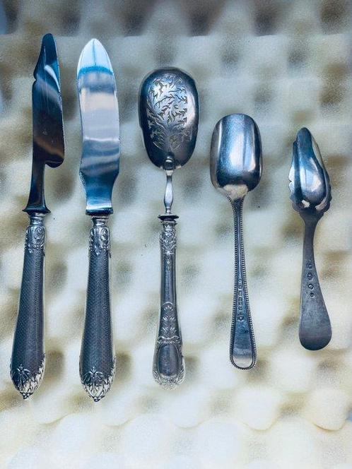 Tafelservies (5) - Zilver - Stel de service in, Antiek en Kunst, Antiek | Goud en Zilver