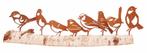 Tuindecoratie zeven vogels roest set 3, Verzenden, Nieuw