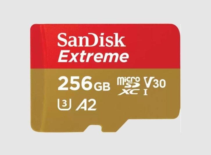 SanDisk Extreme MicroSDXC Class 10-256GB (Diversen) Gebruikt, Computers en Software, Harde schijven, Zo goed als nieuw, Ophalen of Verzenden
