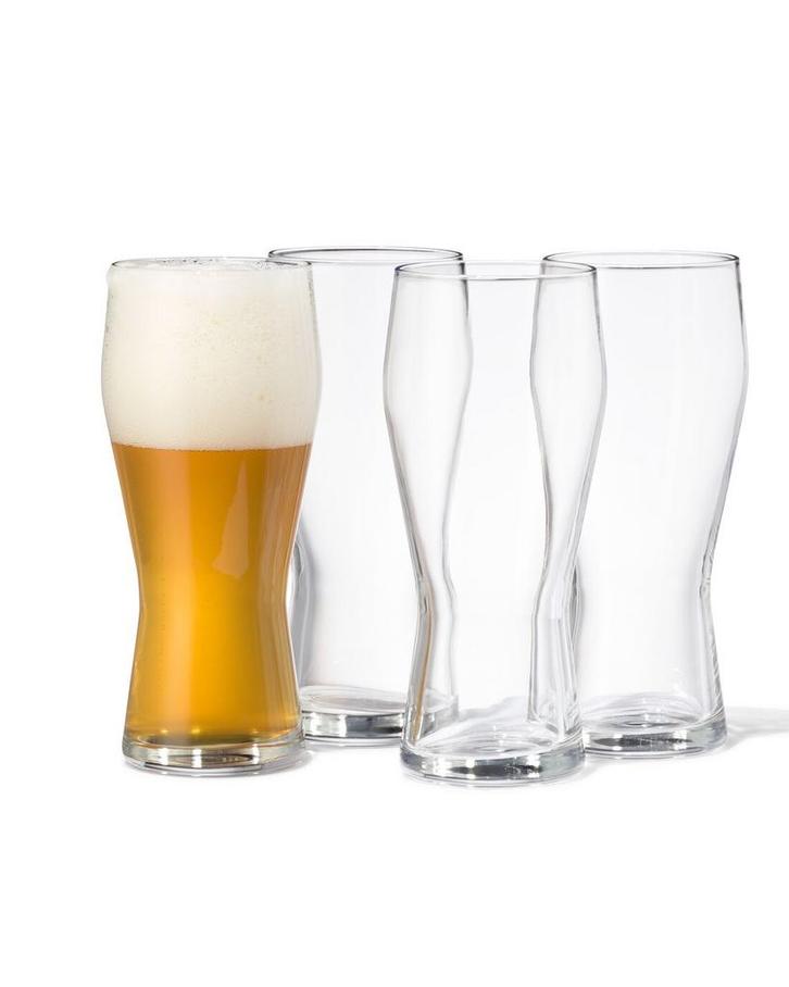 HEMA Bierglazen 400ml - 4 stuks van €8.49 voor €5.94 sale, Verzamelen, Glas en Borrelglaasjes, Nieuw, Verzenden