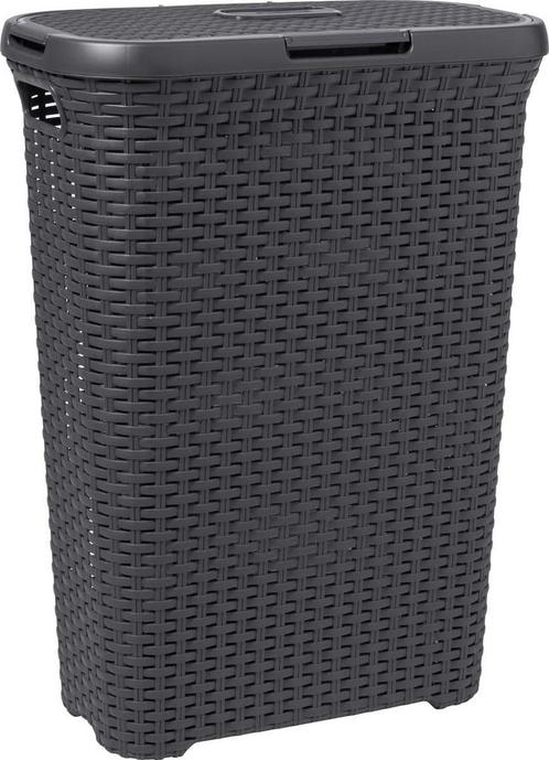 Curver Style Wasmand met Deksel - 40L - Antraciet, Huis en Inrichting, Badkamer | Badtextiel en Accessoires, Zo goed als nieuw