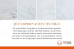 Handgemaakte bijzettafel NOBLE I 35cm wit marmeren, Nieuw, Ophalen of Verzenden