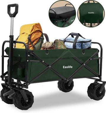 EasLife Bolderkar opvouwbare bolderwagen met regen hoes - beschikbaar voor biedingen