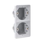 Niko New Hydro inbouwkader dubbel grijs IP55 verticaal, Ophalen of Verzenden, Nieuw