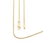 Gouden vossenstaart schakel ketting | 60 cm (unisex), Sieraden, Tassen en Uiterlijk, Kettingen, Ophalen of Verzenden, Gebruikt