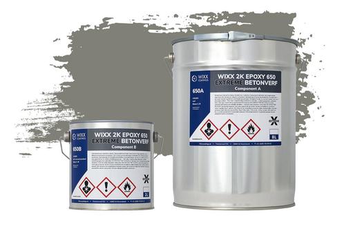 Wixx 2K Epoxy 650 Extreme Betoncoating RAL 7023 | Betongrijs, Doe-het-zelf en Verbouw, Verf, Beits en Lak, Verf, Grijs, Nieuw