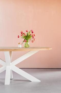 Eiken bladen | Visgraat | eettafels | dressoir | ovaal |rond