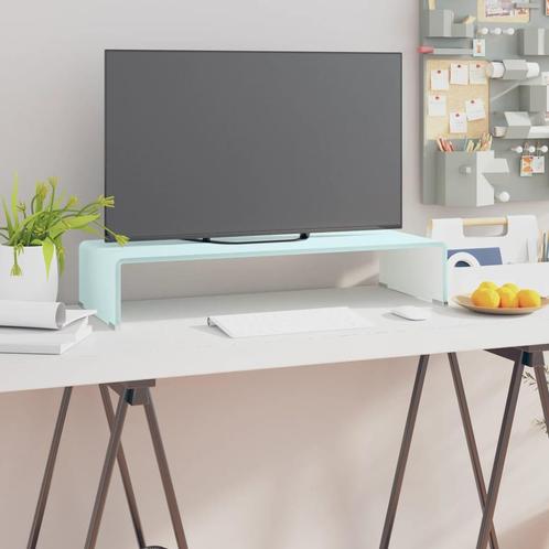 vidaXL Tv-meubel/monitorverhoger 70x30x13 cm glas groen, Huis en Inrichting, Kasten | Televisiemeubels, Nieuw, Verzenden