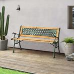 2 Zits tuinbank - Pisa diamantmotief - Espenhout gietzijzer, Tuin en Terras, Verzenden, Nieuw
