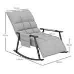 TRUUSK Schommelstoel Relaxfauteuil Met Voetensteun, Verstelb, Huis en Inrichting, Fauteuils, Verzenden, Nieuw