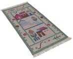 Moderne Indo Kelim van wol - Vloerkleed - 140 cm - 70 cm -, Nieuw