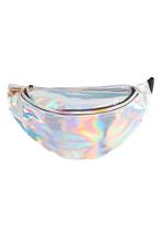Grote Iridescent Heuptas Zilver Holografisch Heuptasje Fanny, Sieraden, Tassen en Uiterlijk, Tassen | Damestassen, Ophalen of Verzenden