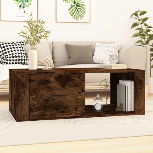 vidaXL Salontafel 100x50,5x35 cm bewerkt hout gerookt, Huis en Inrichting, Tafels | Salontafels, 100 tot 150 cm, Nieuw, Overige houtsoorten