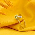 Witgouden ring met zirconia (elegant, diamanten ring), Gebruikt, Overige kleuren, Ophalen of Verzenden, 17 tot 18