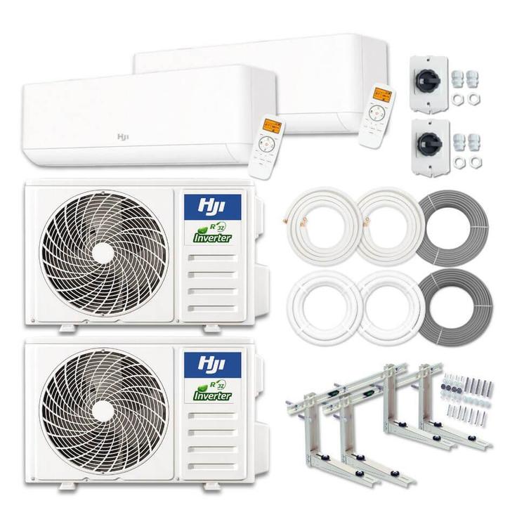 Compleet Single Split Airco pakket - 2x 2.5 kW bundel -, Witgoed en Apparatuur, Airco's, Ophalen of Verzenden