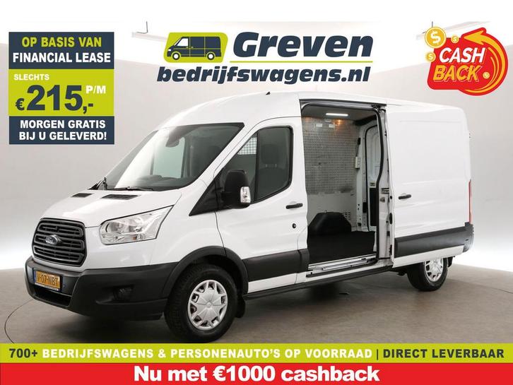 Ford Transit 350 2.0 TDCI L3H2 170PK Trend | 170PK |, Auto's, Bestelauto's, Te koop, Handgeschakeld, Financial lease, Diesel, Wit