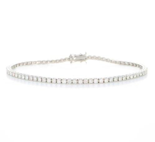 Armband - 18 karaat Witgoud - 3.70ct. tw. Diamant, Sieraden, Tassen en Uiterlijk, Armbanden