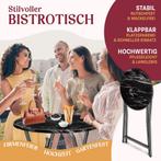 KESSER® Statafel - Bistrotafel - Klaptafel - 110cm - Zwart, Huis en Inrichting, Verzenden, Nieuw